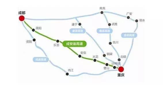 成资潼高速最新路线图-成资潼高速最新导览图